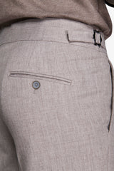 Pantaloni effetto flanella tortora-Dan John