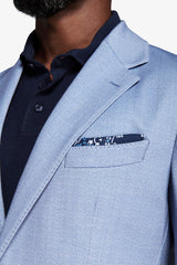 Giacca jersey Herringbone celeste-Dan John