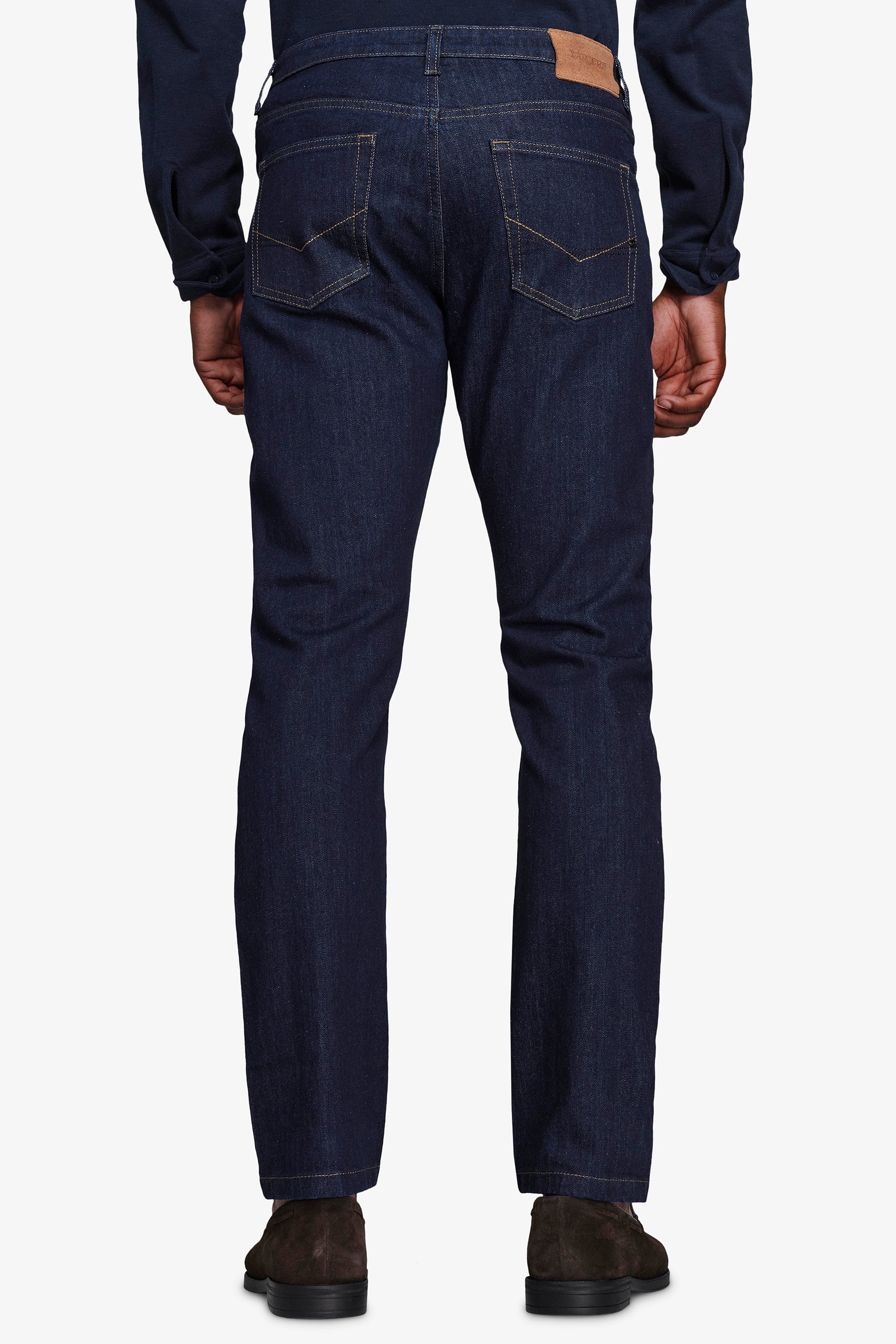 Pantaloni denim blu scuro-Dan John