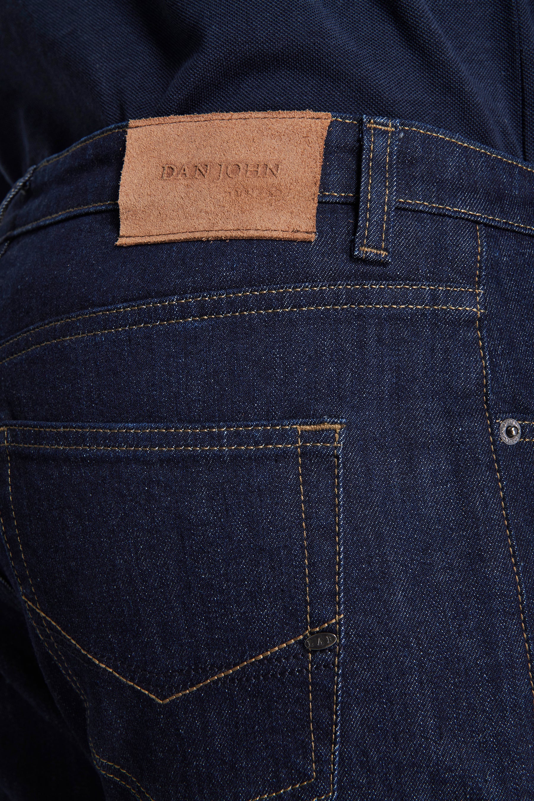 Pantaloni denim blu scuro-Dan John