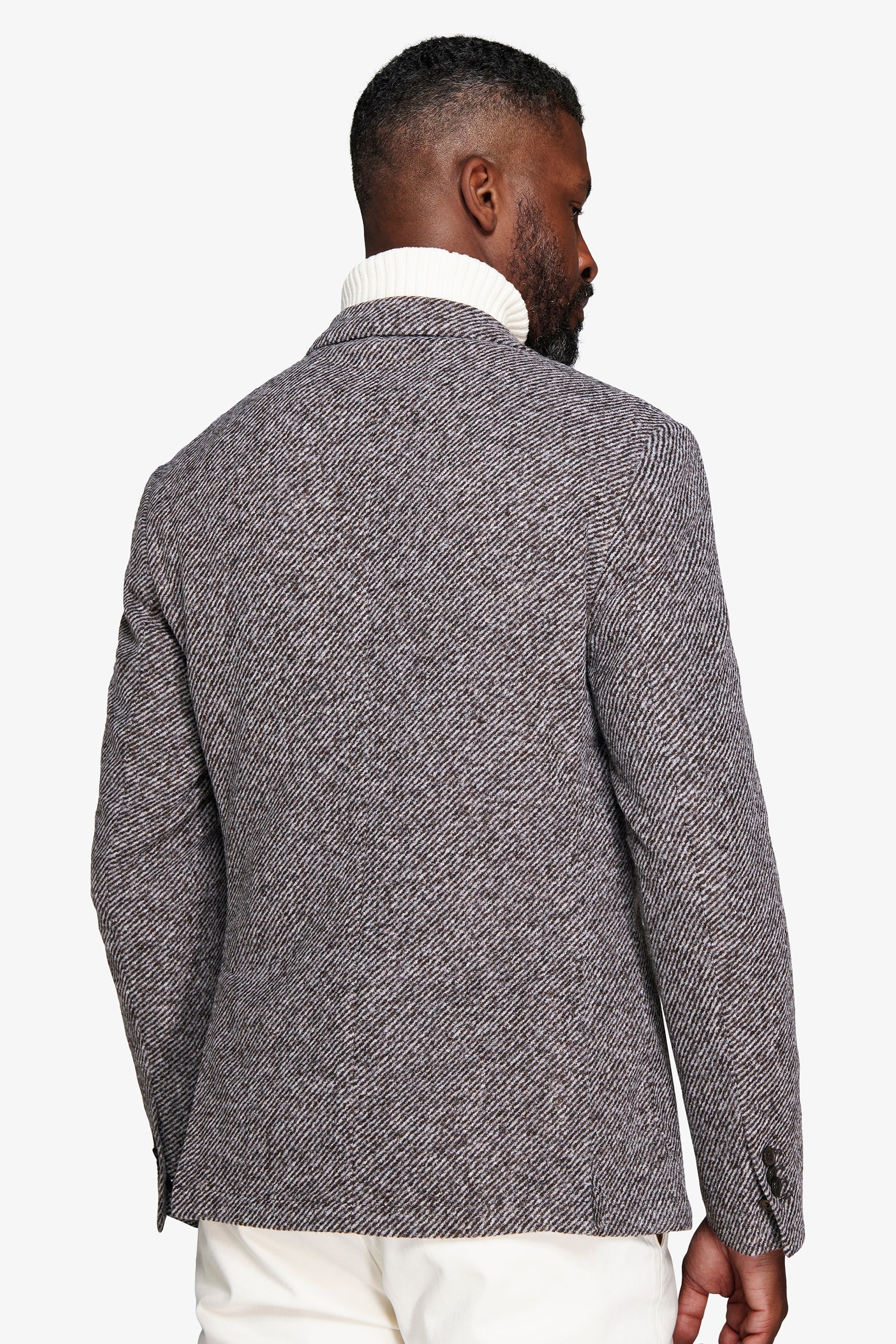 Giacca jersey diagonale tortora-Dan John