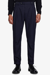Pantaloni doppia pinces blu-Dan John