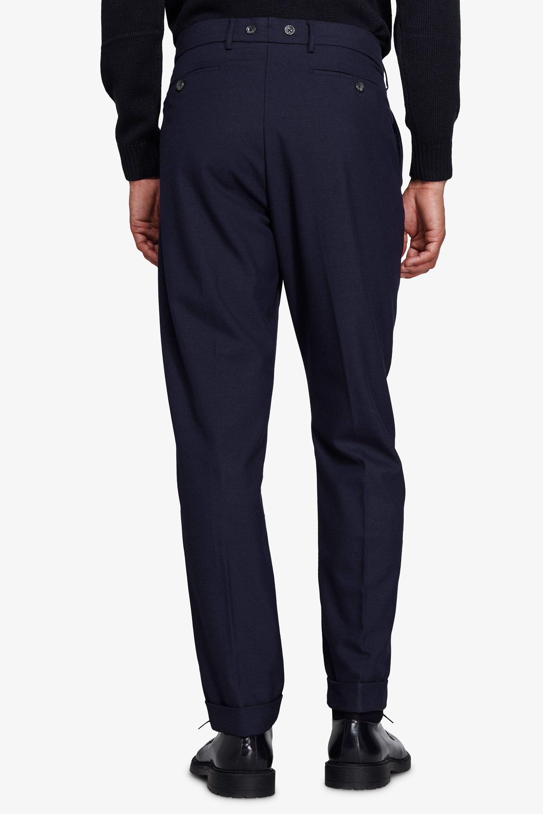 Pantaloni doppia pinces blu-Dan John