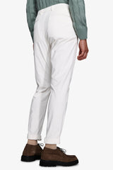 Pantaloni velluto millerighe panna-Dan John
