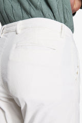 Pantaloni velluto millerighe panna-Dan John