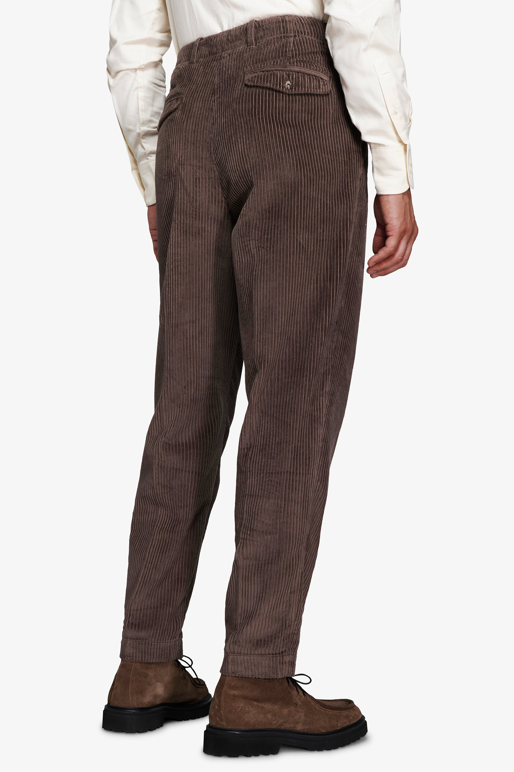 Pantalone in velluto costa larga tortora DNJ-Dan John