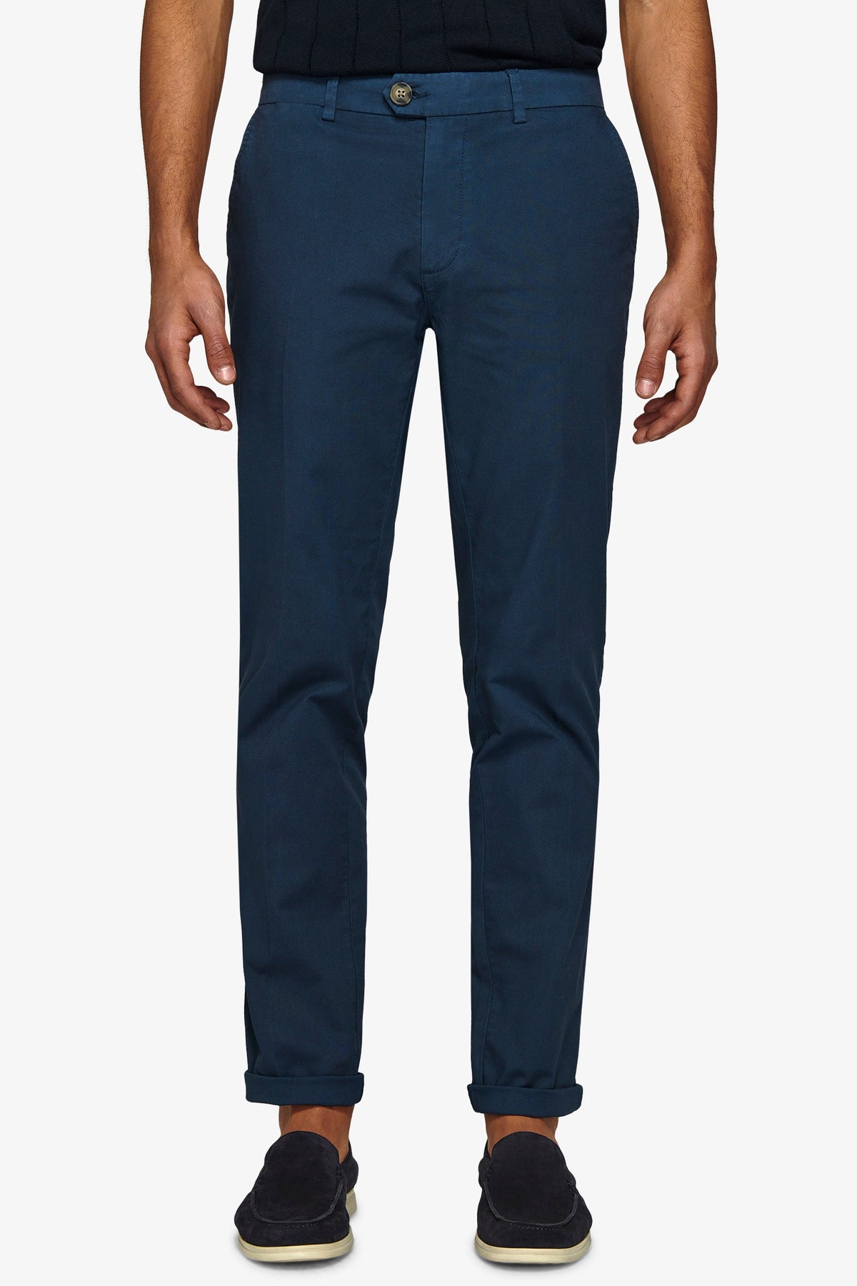 Pantalone chino cavalry stretch blu