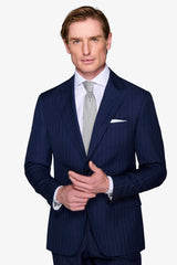 Abito gessato blu regular-Dan John