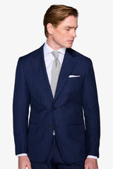 Abito gessato blu regular-Dan John
