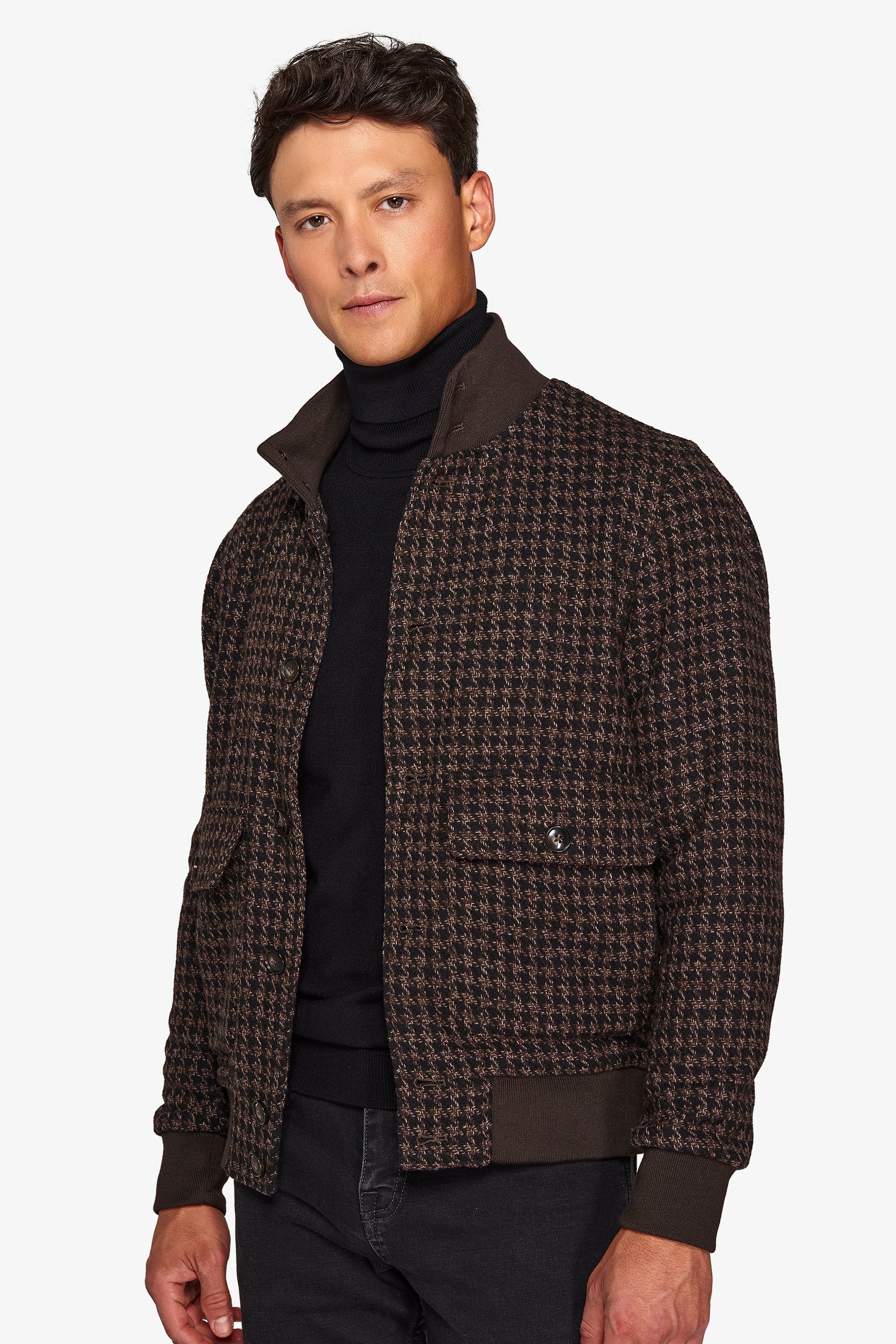 Bomber pied de poule marrone-Dan John