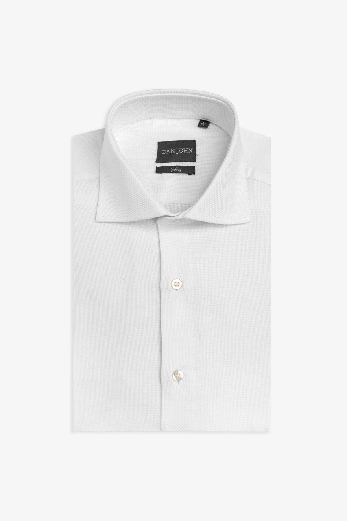 Slim white "la Picoco" textured shirt