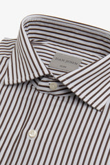 Camicia a righe moro slim-Dan John