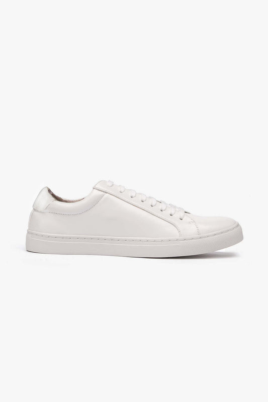 Cream eco-leather sneakers 1800