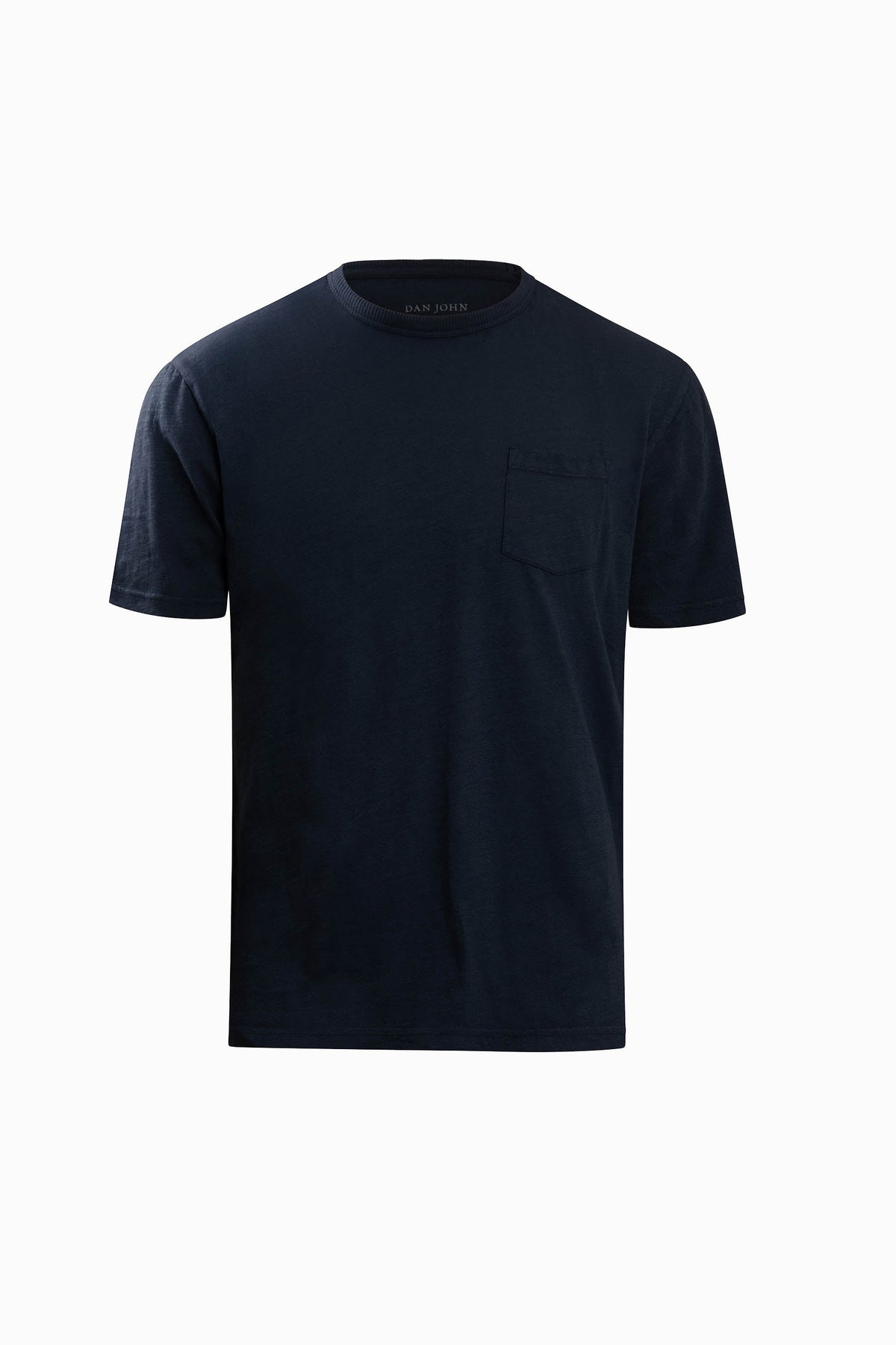 T-shirt girocollo con taschino navy