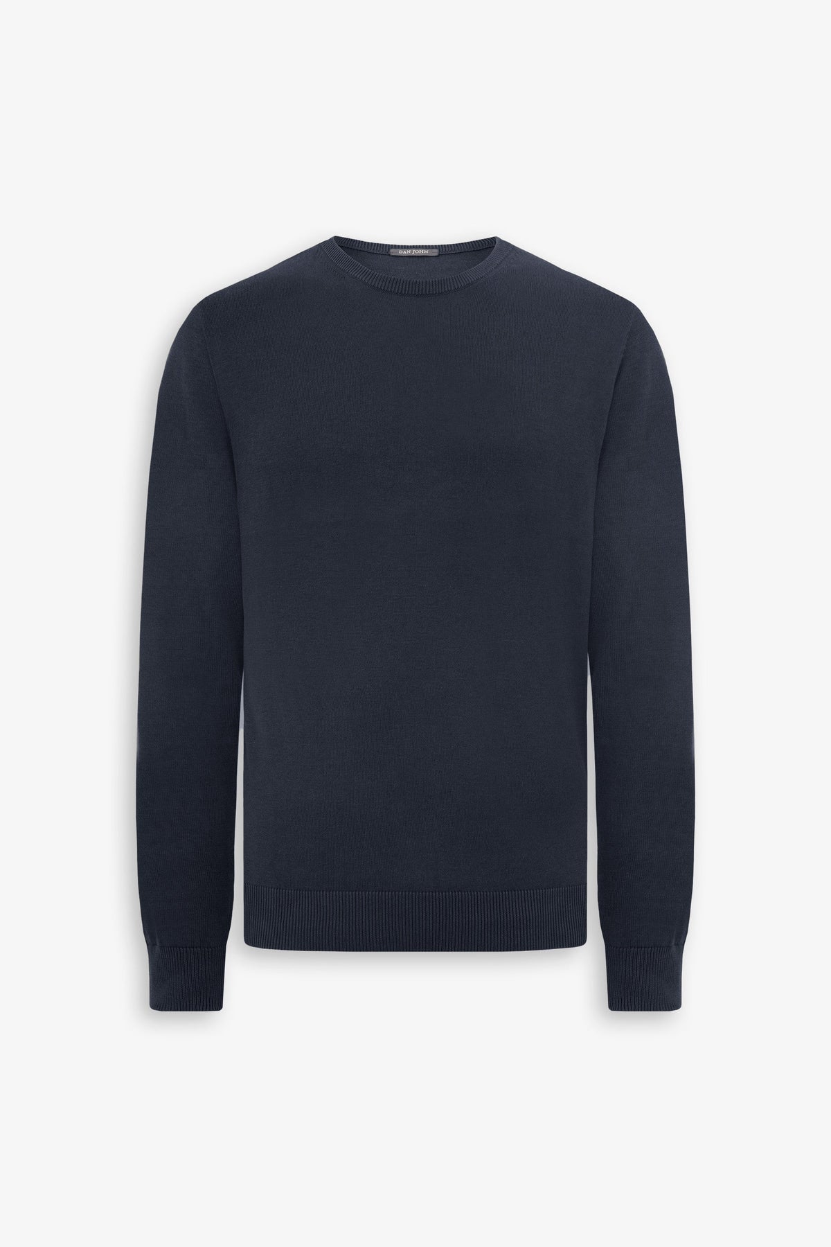 Blue cotton crew neck sweater