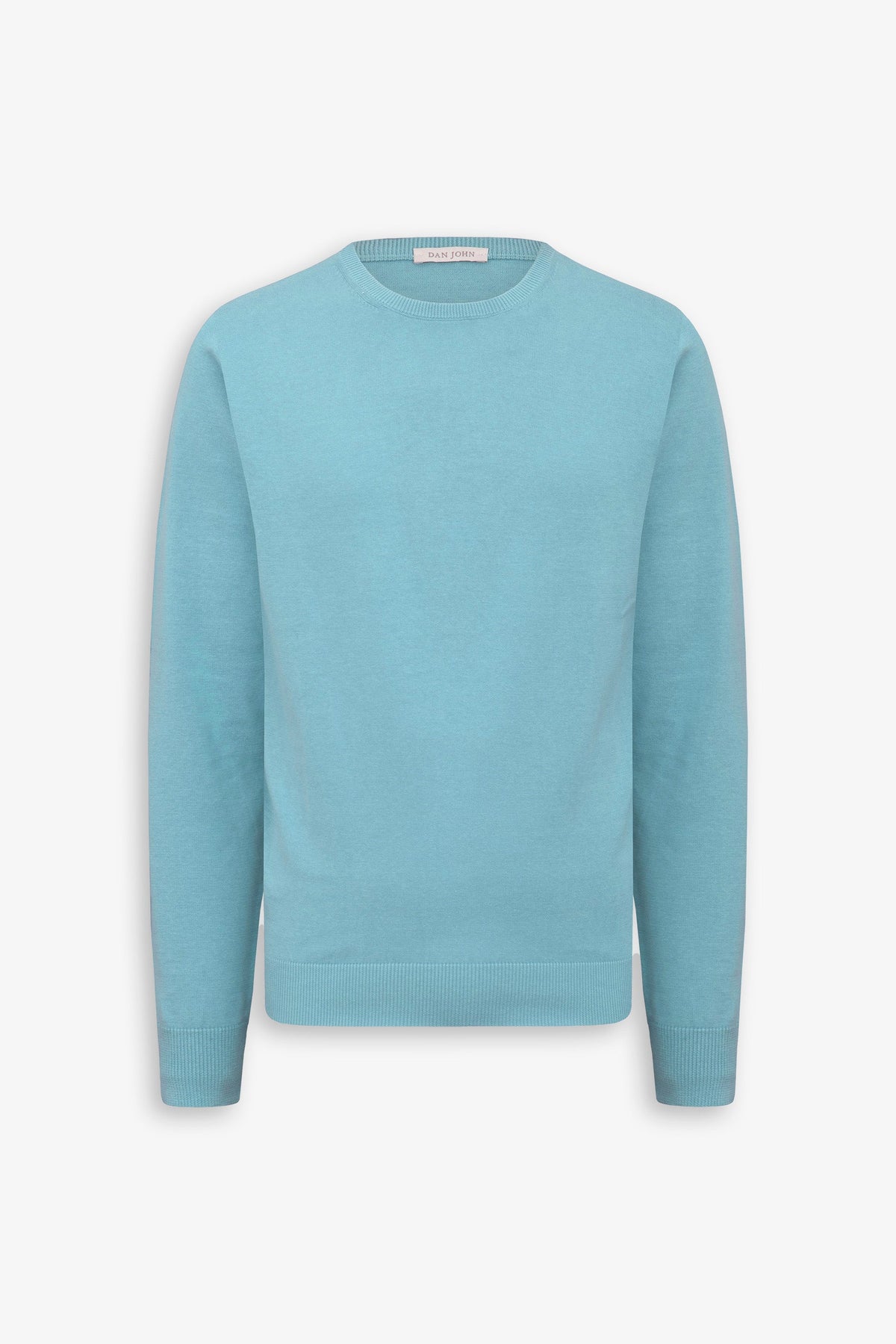 Maglia girocollo cotone turchese-Dan John