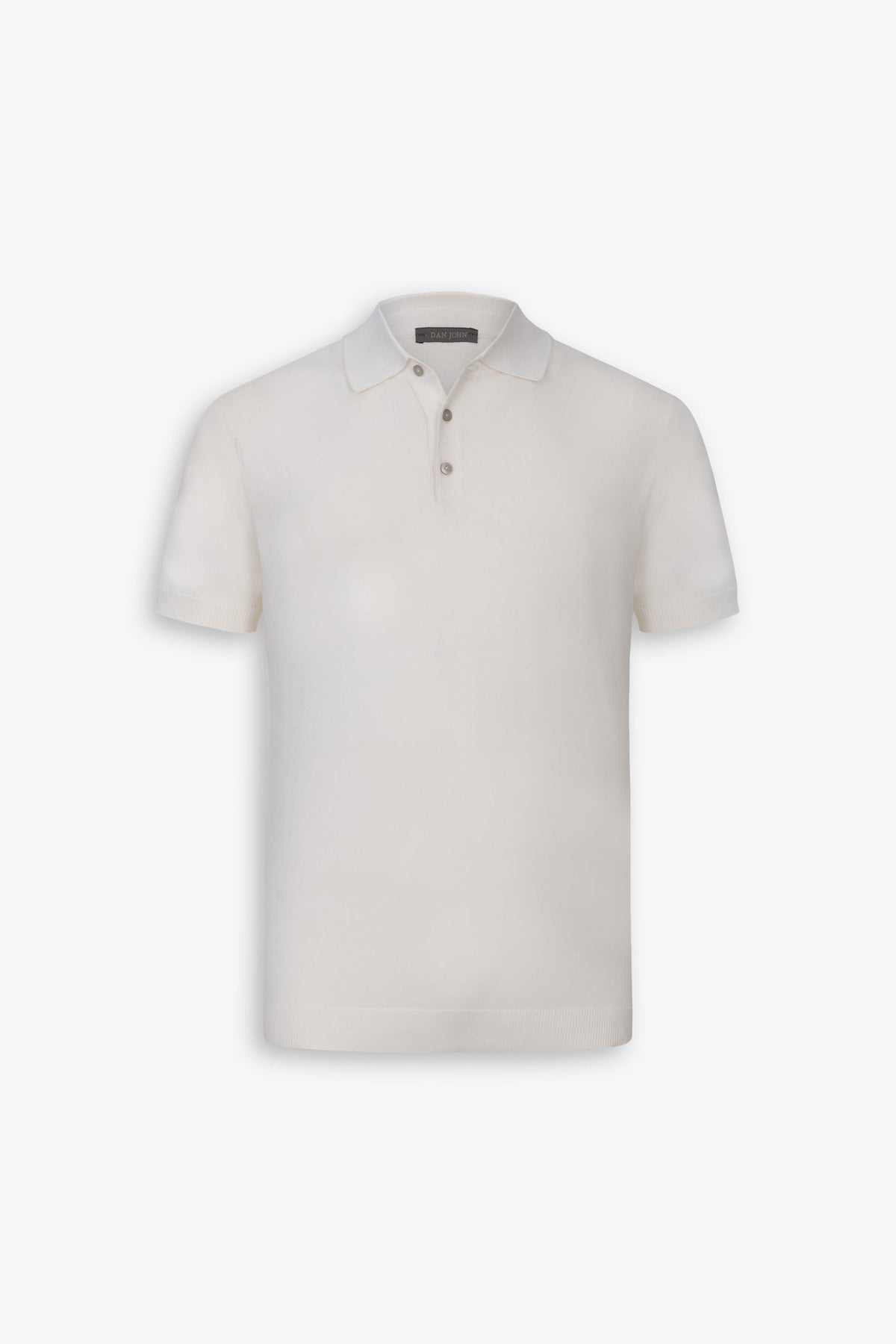 White knitted polo shirt