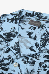 Camicia Hawaiana fantasia fiori azzurra-Dan John