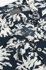 Camicia Hawaiana fantasia fiori blu-Dan John