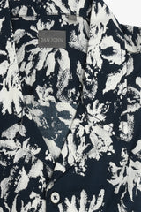 Camicia Hawaiana fantasia fiori blu-Dan John