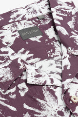 Camicia Hawaiana fantasia fiori melanzana-Dan John