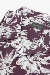 Camicia Hawaiana fantasia fiori melanzana-Dan John