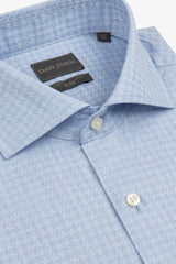 Camicia effetto pixel celeste-Dan John