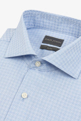 Camicia effetto pixel celeste-Dan John