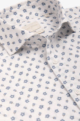 Camicia fantasia fiore all over celeste-Dan John