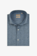 Camicia flanella celeste-Dan John
