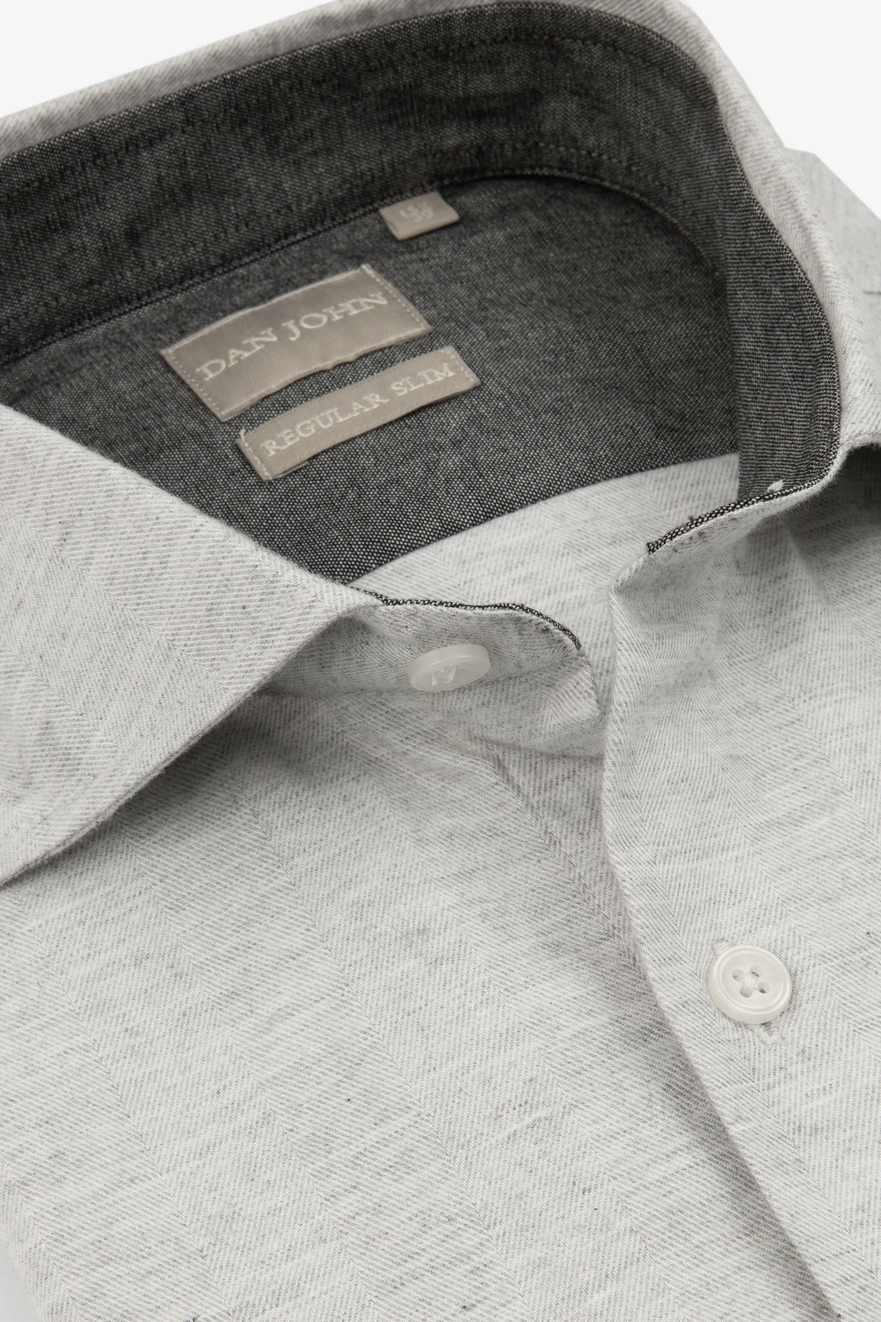 Camicia flanella grigio chiaro-Dan John