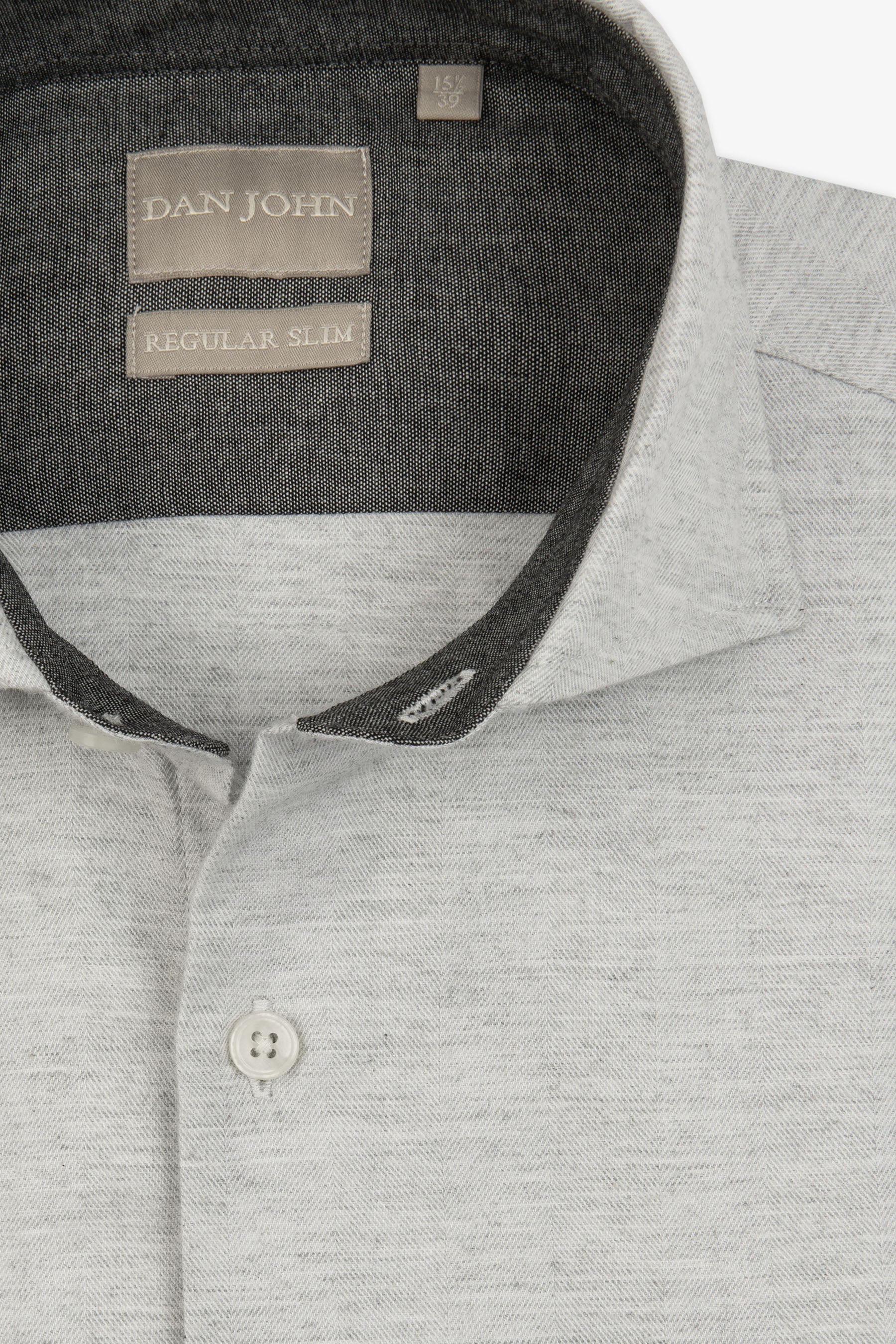Camicia flanella grigio chiaro-Dan John