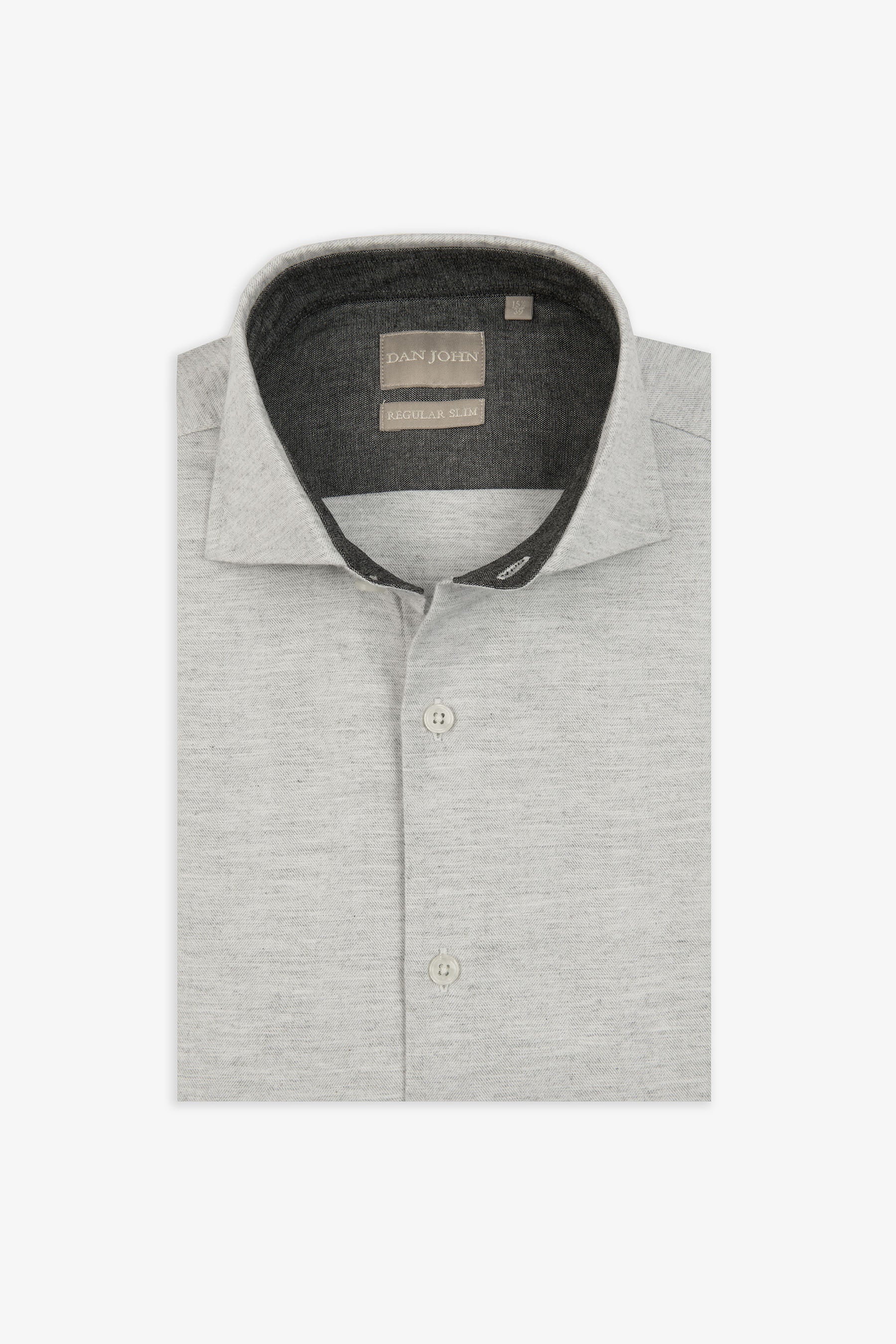 Camicia flanella grigio chiaro-Dan John