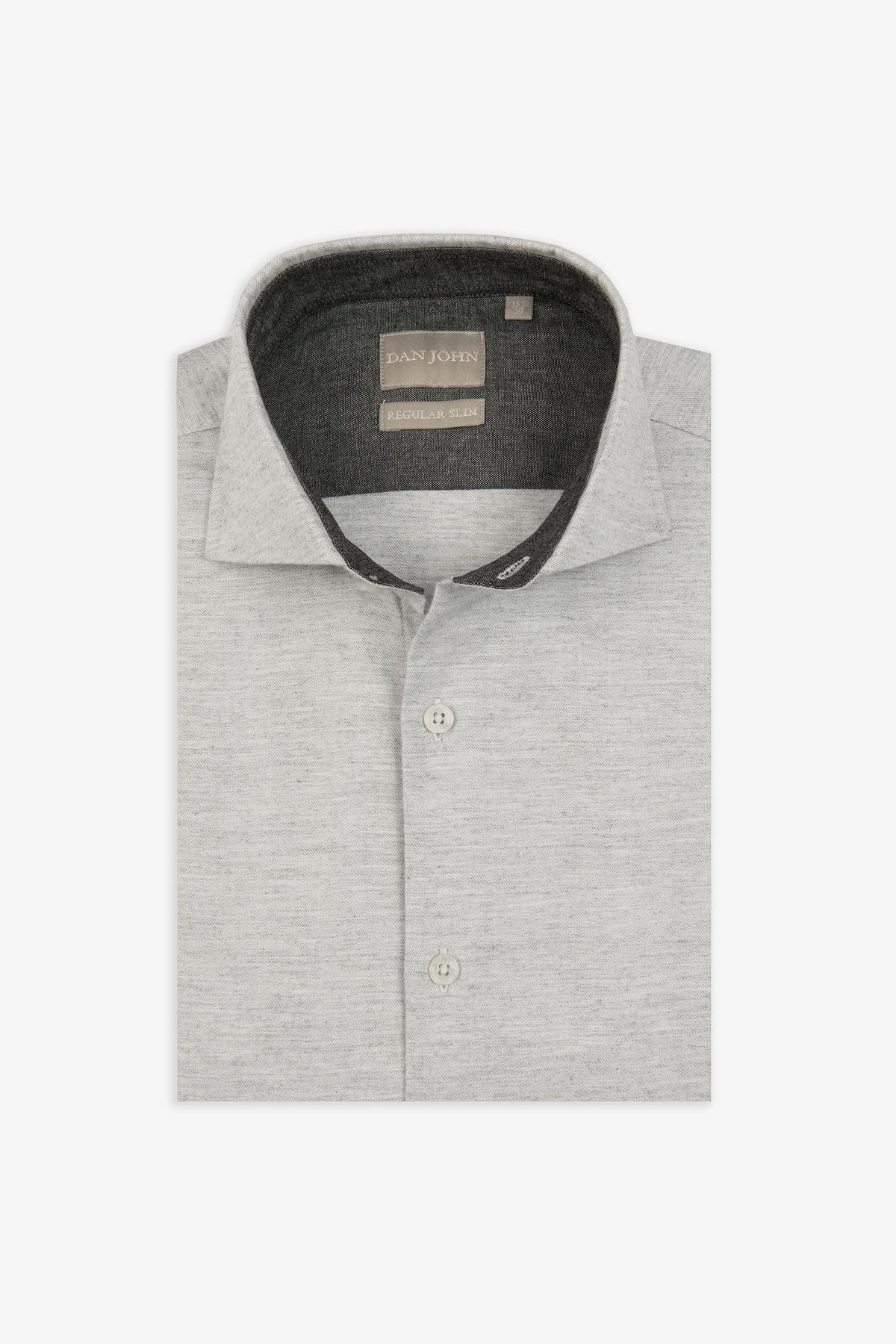 Camicia flanella grigio chiaro-Dan John