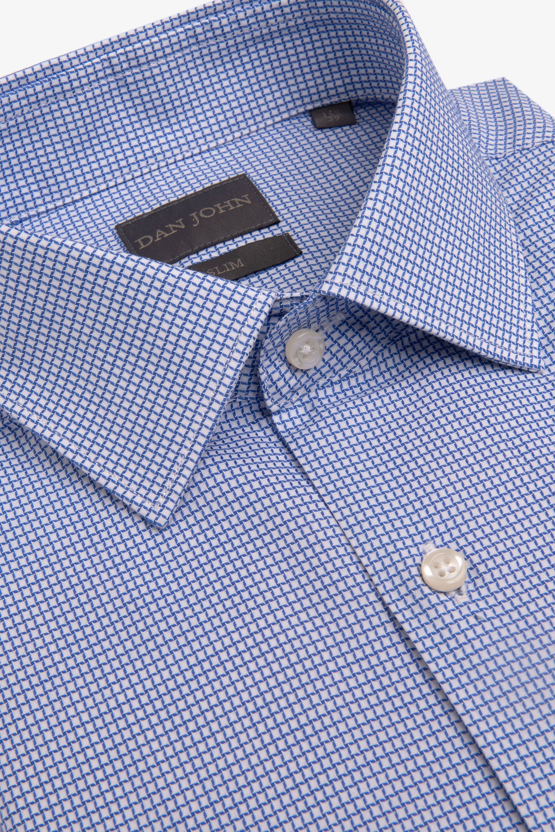 Camicia micro armatura celeste slim-Dan John