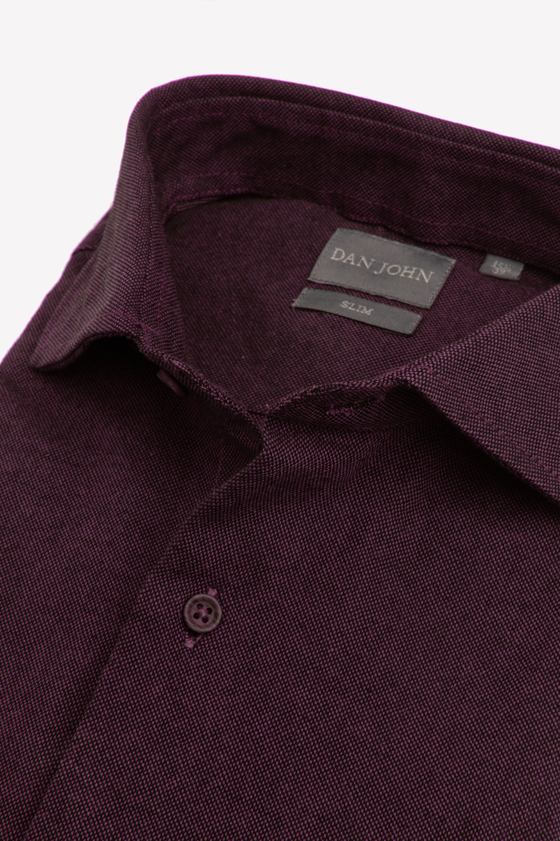 Camicia micro oxford bordeaux slim-Dan John