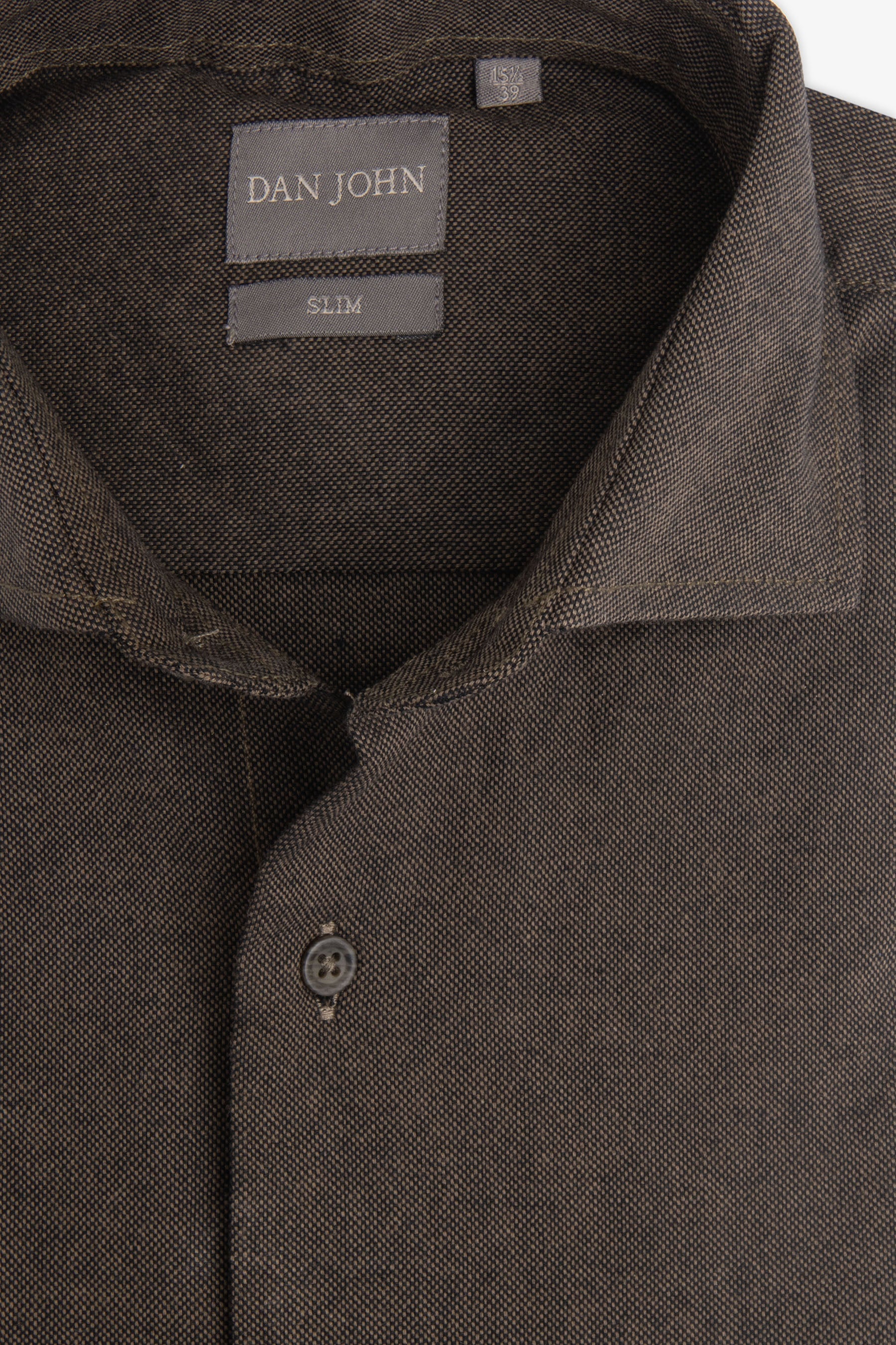 Camicia micro oxford verde slim-Dan John