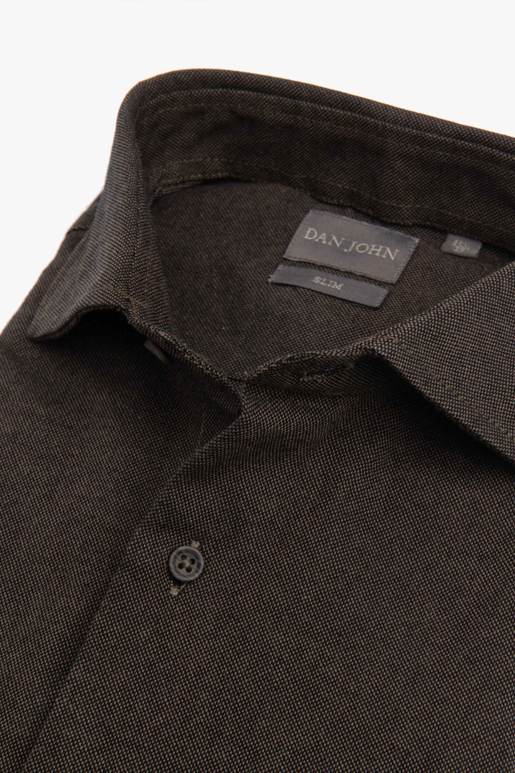 Camicia micro oxford verde slim-Dan John
