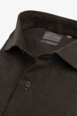 Camicia micro oxford verde slim-Dan John
