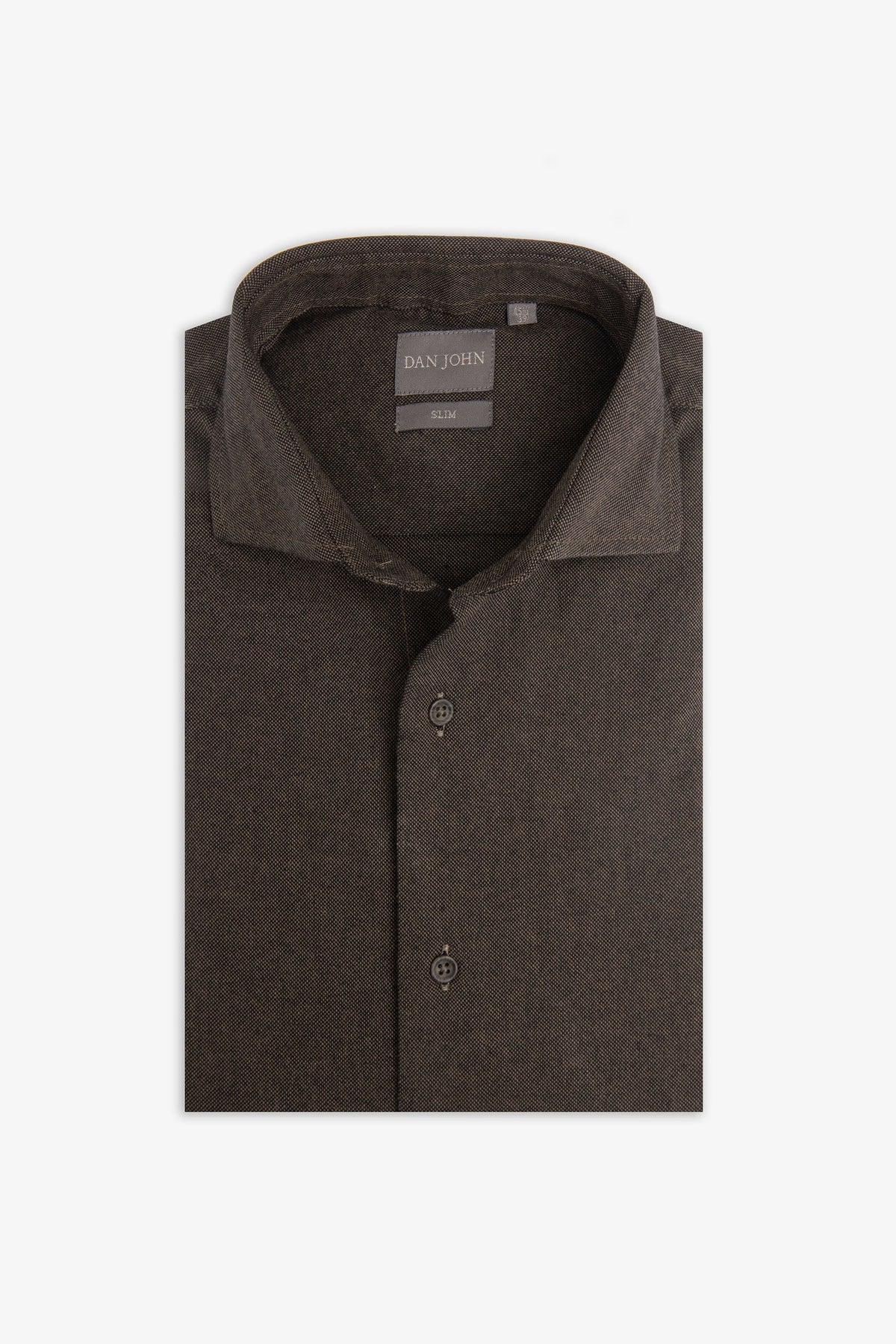 Camicia micro oxford verde slim-Dan John