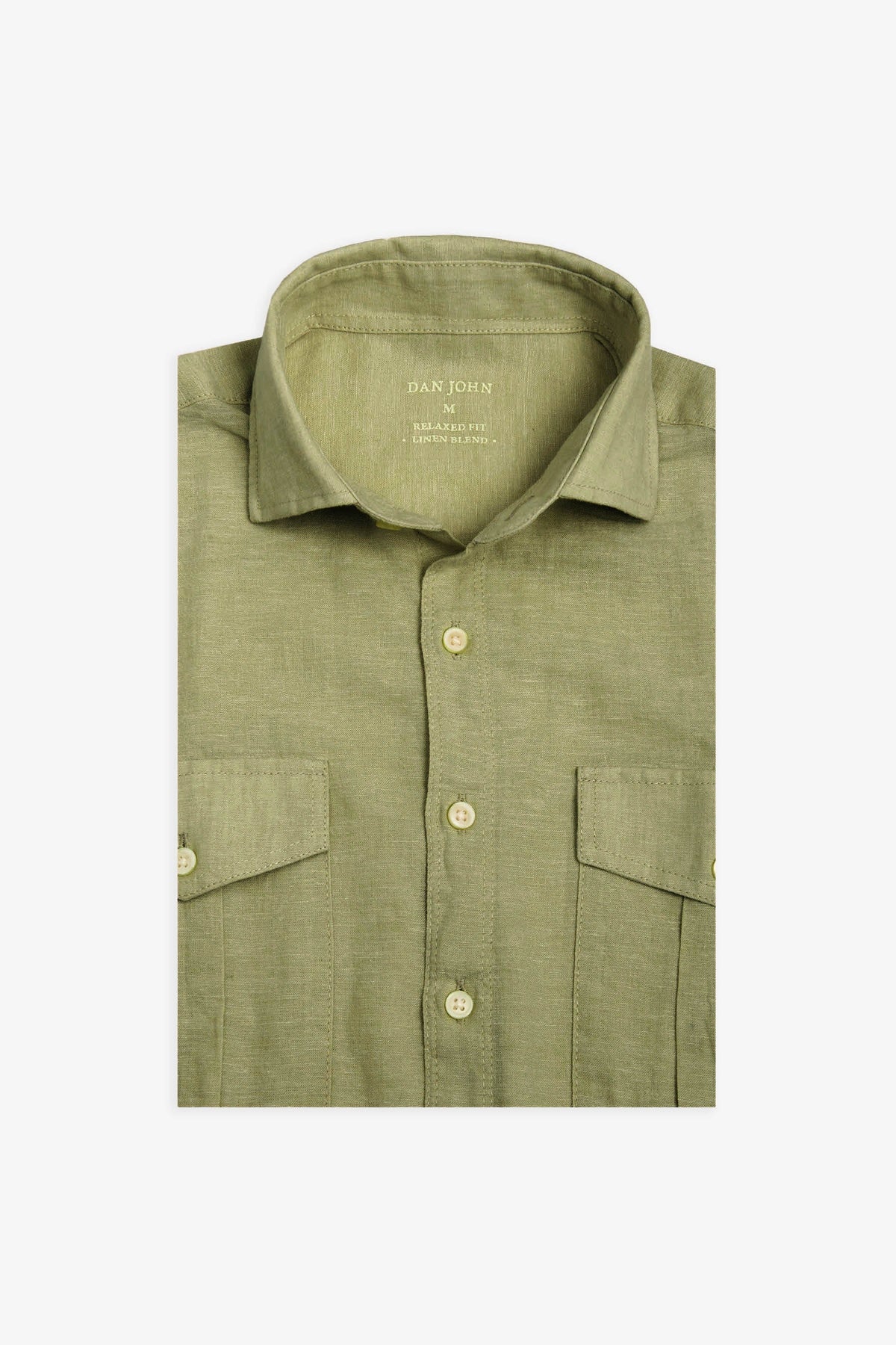 Camicia misto lino con tasche sul petto militare-Dan John