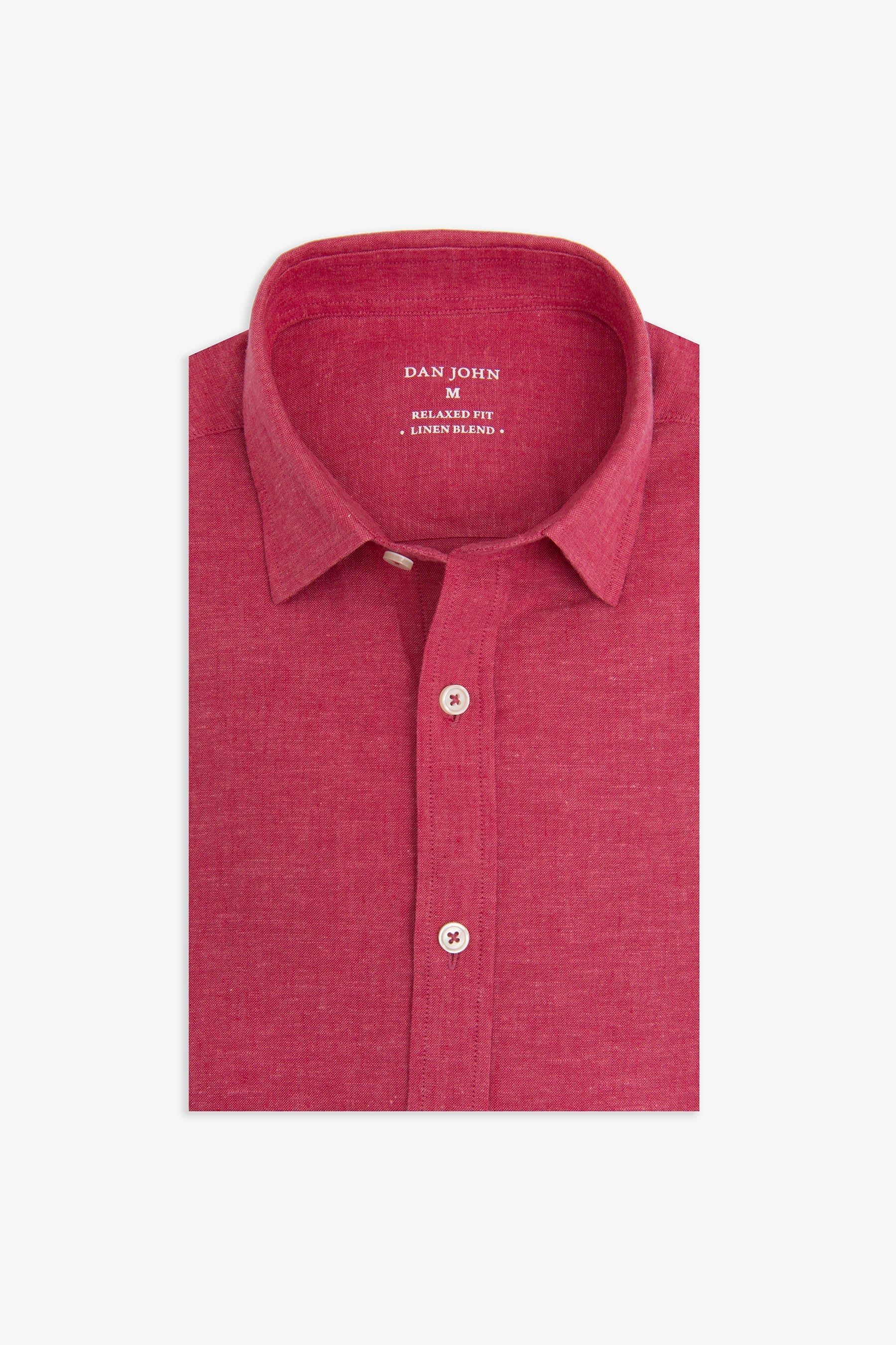 Camicia misto lino corallo-Dan John