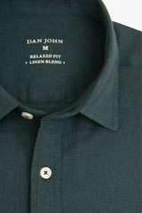 Camicia misto lino ottanio-Dan John