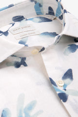 Camicia stampa fiore all over celeste-Dan John