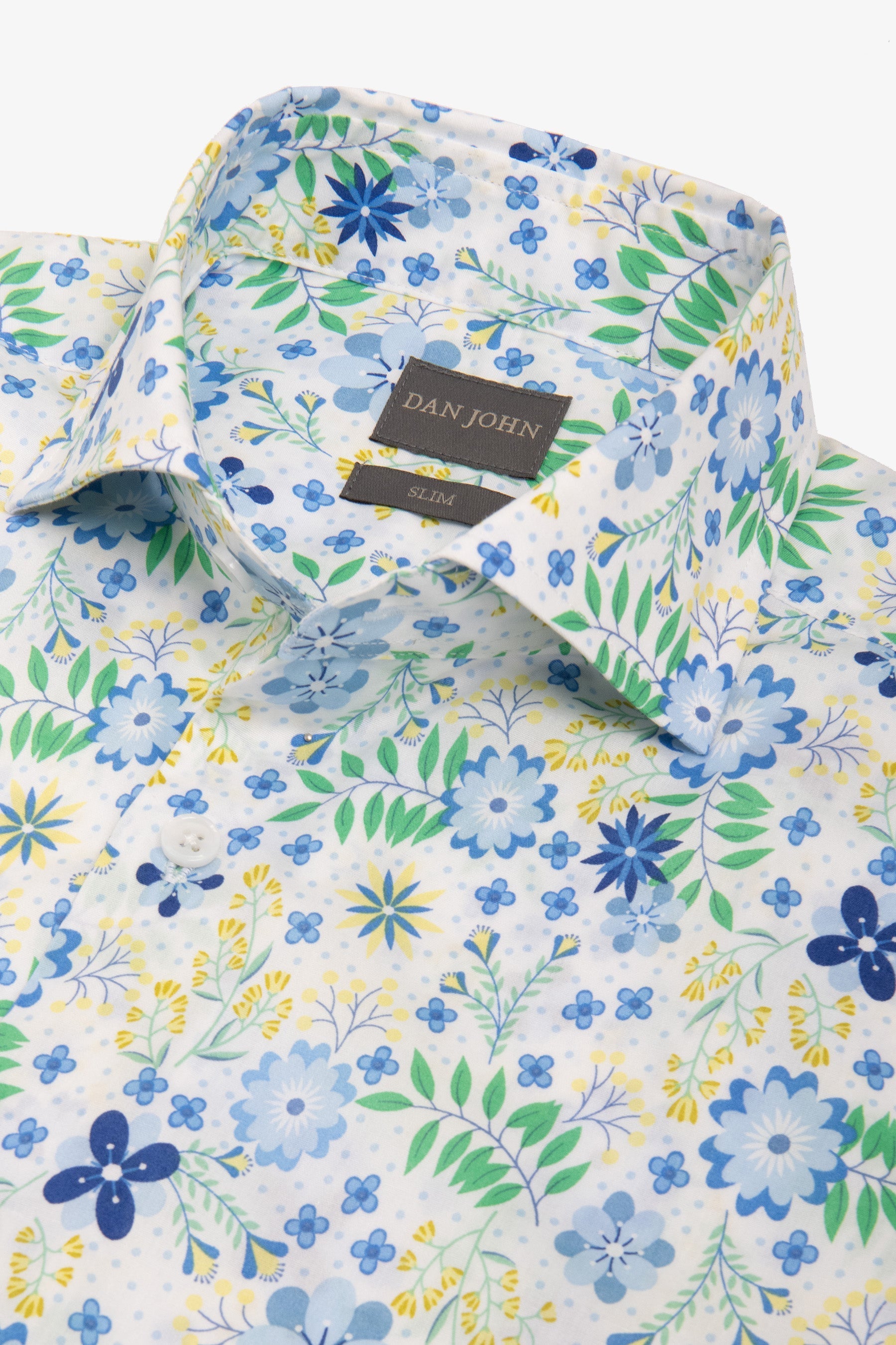 Camicia stampa fiore multicolor lime-Dan John