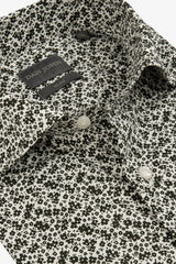 Camicia stampa fiore slim panna-Dan John