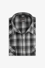 Camicia western in flanella antracite-Dan John