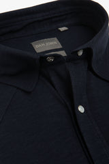 Camicia western jersey blu slim-Dan John