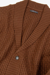 Cardigan collo sciallato punto canestro biscotto-Dan John