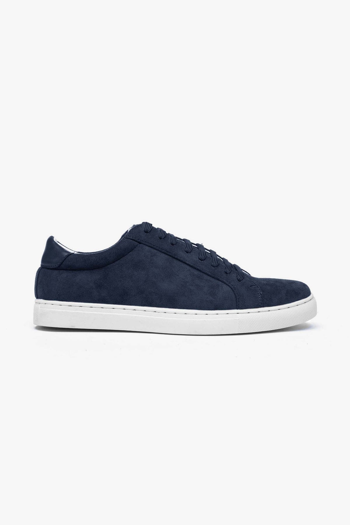 Blue suede sneakers